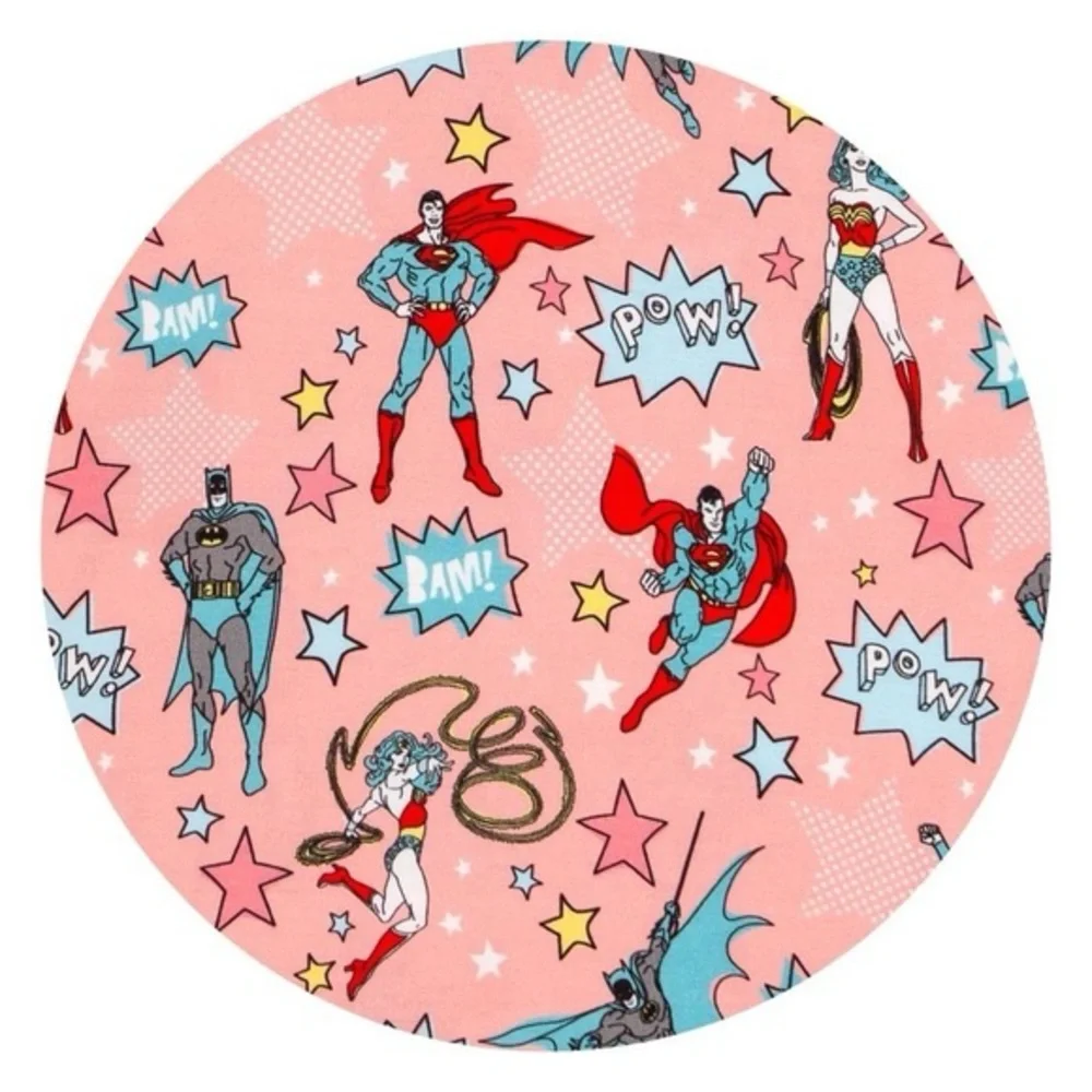 Little Sleepies Pink Justice League Bamboo Zippy Pajamas Size 6-12